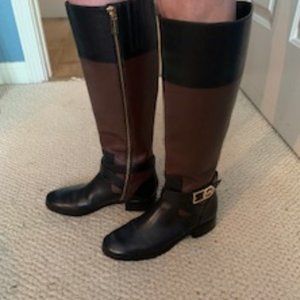 Michael Kors 2 tone riding boots